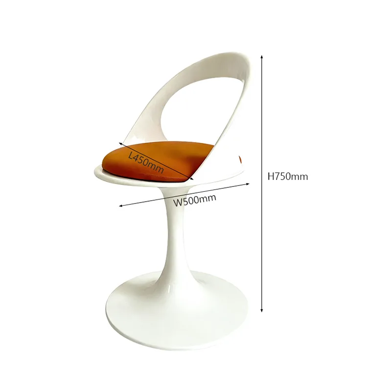 Modern Tulip Cutout FRP Lounge Chair